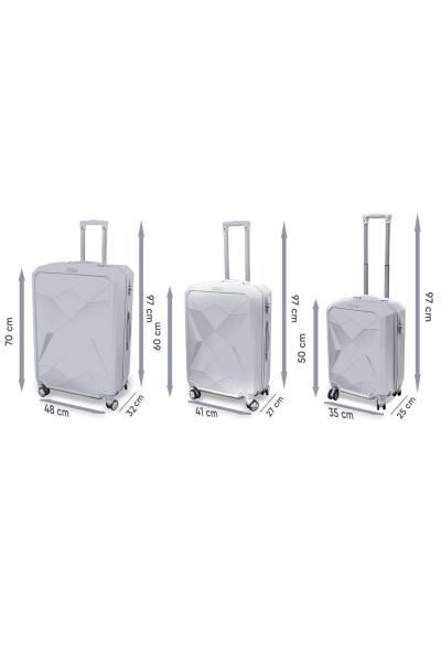Coral High Diamond ABS Latte 3'lü Valiz Seti 16630 - 10