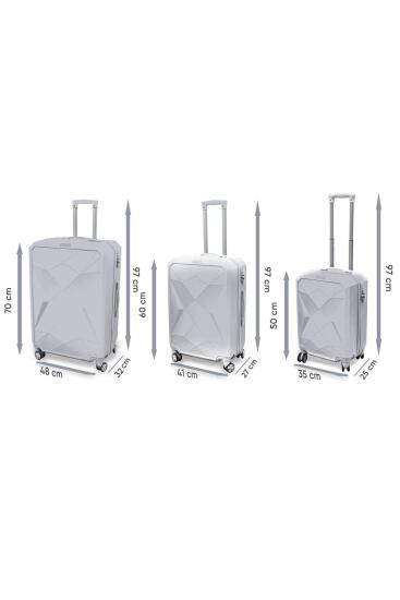 Coral High Diamond ABS Latte 3'lü Valiz Seti 16630 - 10