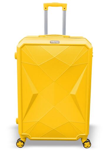 Coral High Diamond ABS Sarı Büyük Boy Valiz 16628 - Coral High