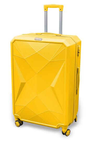 Coral High Diamond ABS Sarı Büyük Boy Valiz 16628 - 3