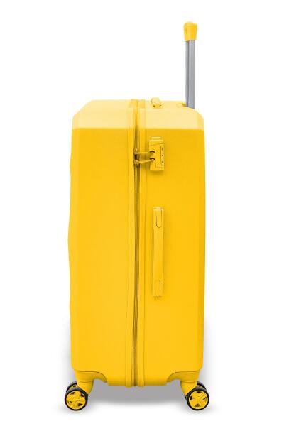 Coral High Diamond ABS Sarı Büyük Boy Valiz 16628 - 4
