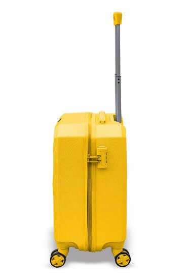 Coral High Diamond ABS Sarı Küçük Boy Valiz 16626 - 4