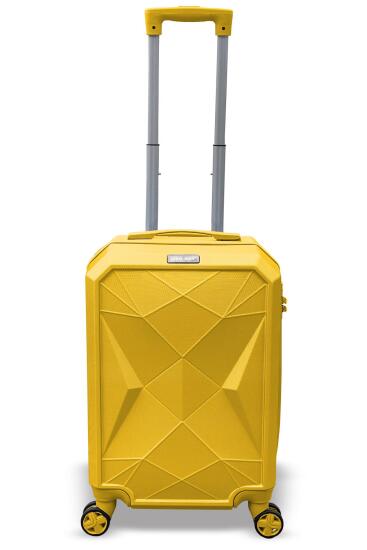 Coral High Diamond ABS Sarı Küçük Boy Valiz 16626 