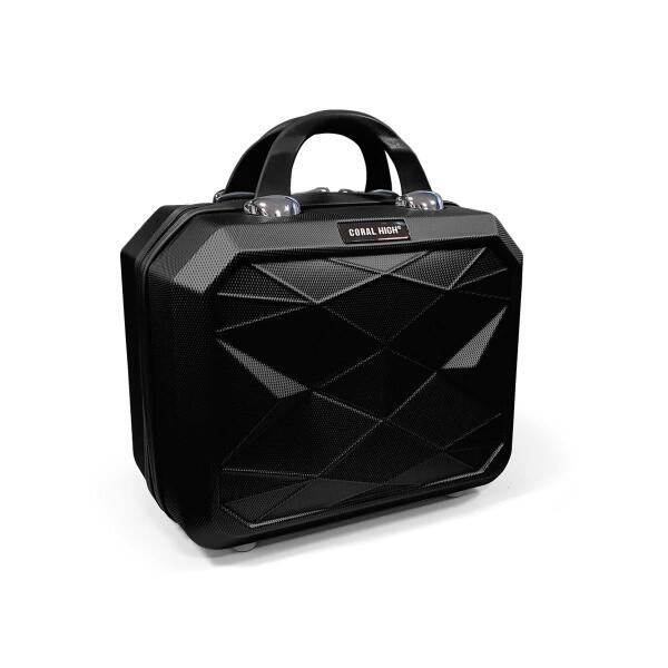 Coral High Diamond ABS Siyah Makyaj Çantası 16604 - 1