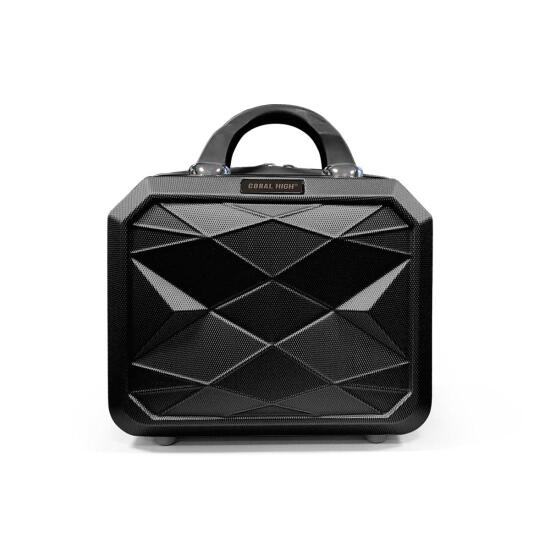 Coral High Diamond ABS Siyah Makyaj Çantası 16604 - 3