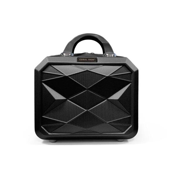 Coral High Diamond ABS Siyah Makyaj Çantası 16604 - 3