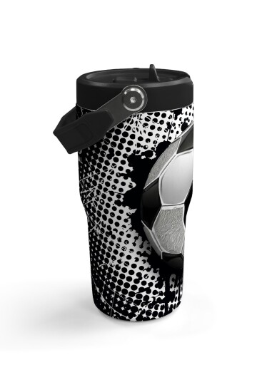 Coral High Futbol Desenli Katlanır Ağızlıklı Çelik Termos 600 ml 38922 - 4