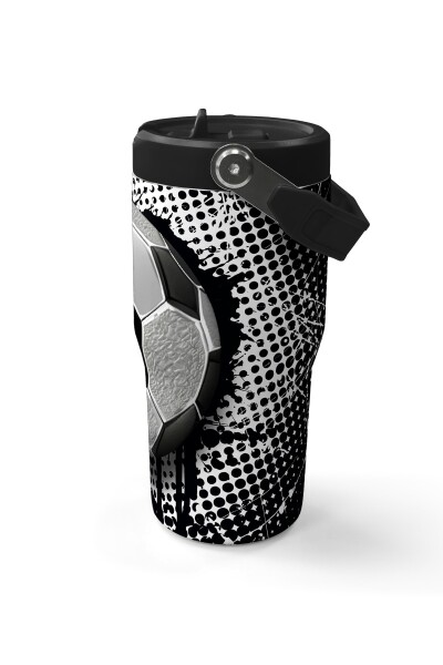 Coral High Futbol Desenli Katlanır Ağızlıklı Çelik Termos 600 ml 38922 - 6