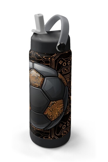 Coral High Futbol Desenli Katlanır Ağızlıklı Çelik Termos 650 ml 38317 - 2