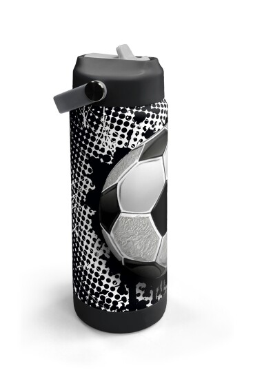 Coral High Futbol Desenli Katlanır Ağızlıklı Çelik Termos 650 ml 38390 - 3