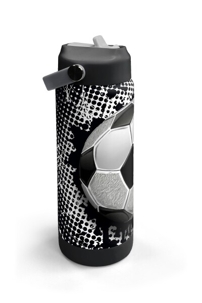 Coral High Futbol Desenli Katlanır Ağızlıklı Çelik Termos 650 ml 38390 - 3