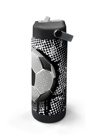 Coral High Futbol Desenli Katlanır Ağızlıklı Çelik Termos 650 ml 38390 - 4