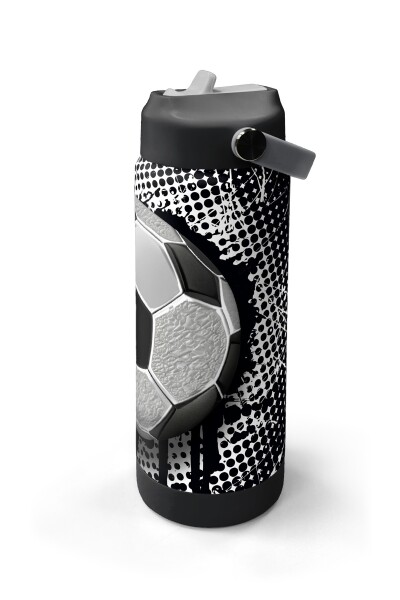 Coral High Futbol Desenli Katlanır Ağızlıklı Çelik Termos 650 ml 38390 - 4