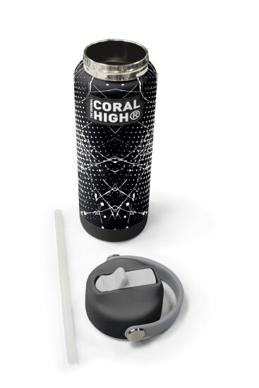 Coral High Futbol Desenli Katlanır Ağızlıklı Çelik Termos 650 ml 38390 - 5