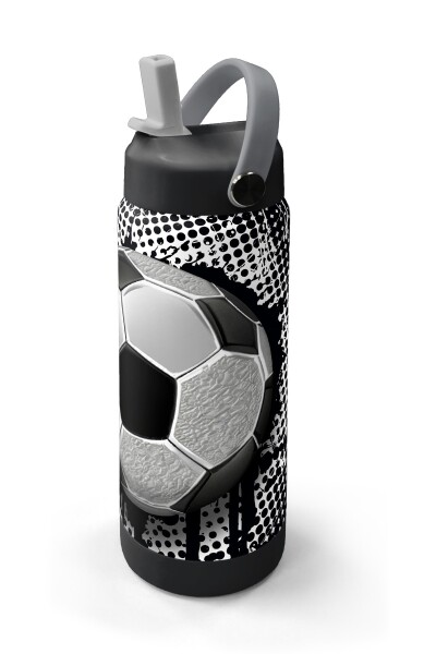 Coral High Futbol Desenli Katlanır Ağızlıklı Çelik Termos 650 ml 38390 - 2