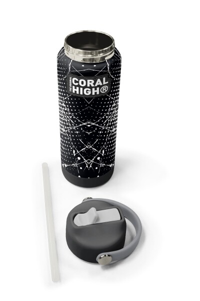 Coral High Futbol Desenli Katlanır Ağızlıklı Çelik Termos 650 ml 38390 - 5