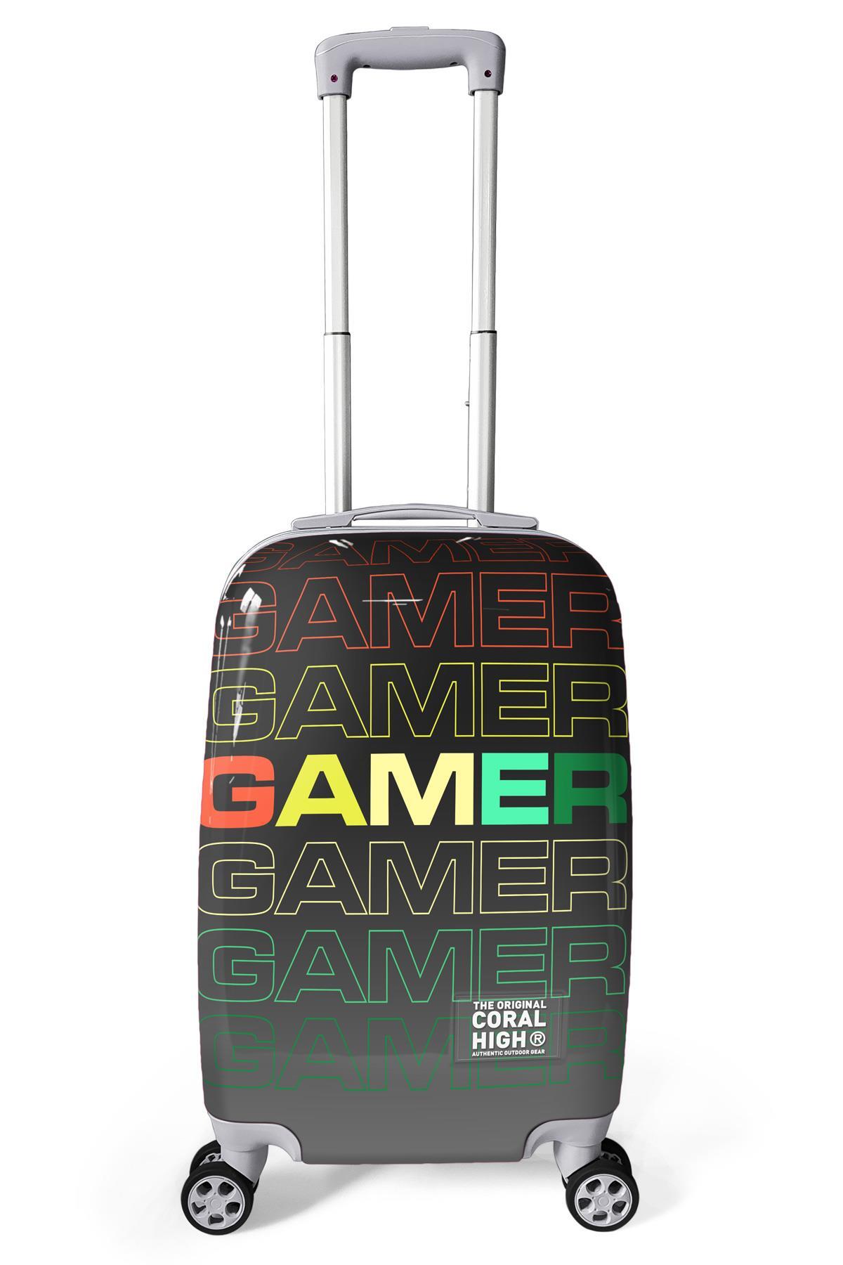 Coral High Gamer Desenli Kabin Boy Valiz (50cm) 16546