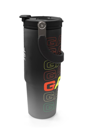 Coral High Gamer Desenli Pipetli ve Direkt İçim Çelik Termos 900 ml 38744 - 5