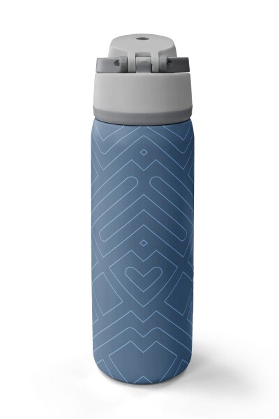 Coral High Geometrik Desenli Pipetli ve Direkt İçim Çelik Termos 800 ml 38578 - 6