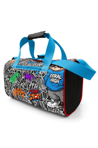 Coral High Grafiti Ayıcık Desenli Spor Çantası 27556 - 11