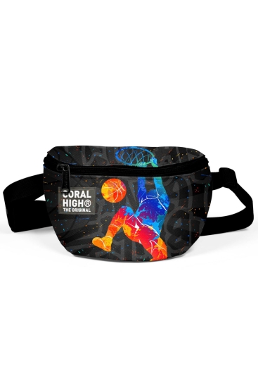 Coral High Gri Basketbol Desenli Bel Çantası 11551 