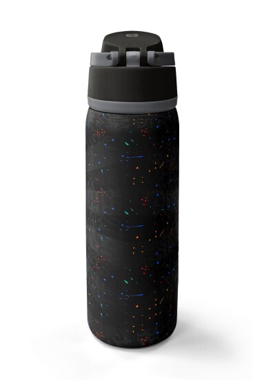 Coral High Gri Basketbol Desenli Pipetli ve Direkt İçim Çelik Termos 800 ml 38532 - 6