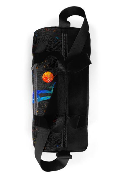 Coral High Gri Basketbol Desenli Spor Çantası 27527 - 4