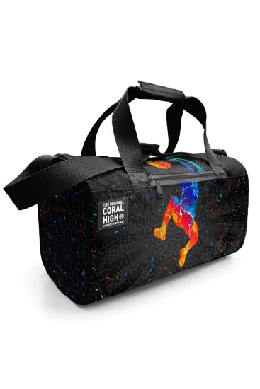Coral High Gri Basketbol Desenli Spor Çantası 27527 