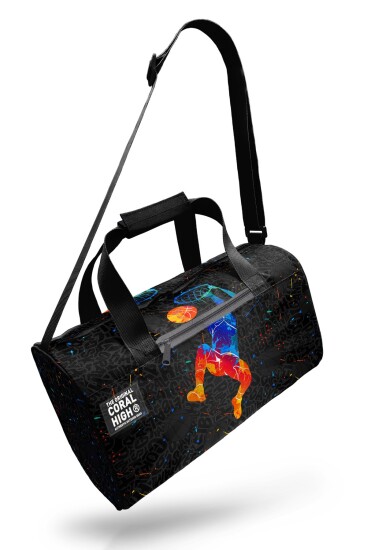 Coral High Gri Basketbol Desenli Spor Çantası 27527 - 7
