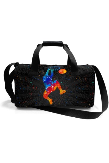 Coral High Gri Basketbol Desenli Spor Çantası 27527 - 4