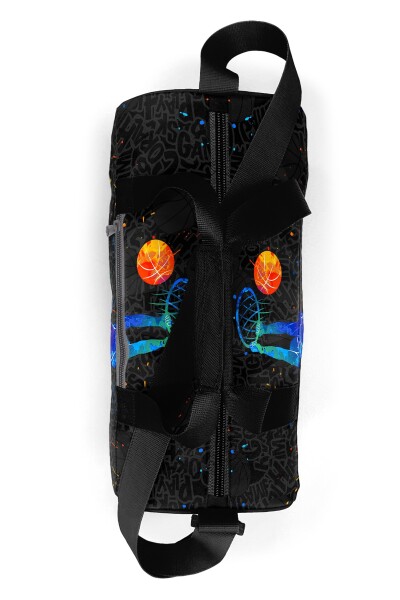 Coral High Gri Basketbol Desenli Spor Çantası 27527 - 5