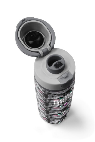 Coral High Gri Kedi Desenli Pipetli ve Direkt İçim Çelik Termos 800 ml 38527 - 7