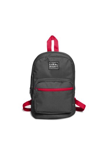 Coral High Gri Üç Bölmeli Mini Sırt Çantası 24205 - Coral High