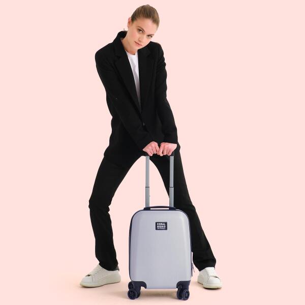 Coral High Gümüş Mini Kabin Valizi 16508 - 4