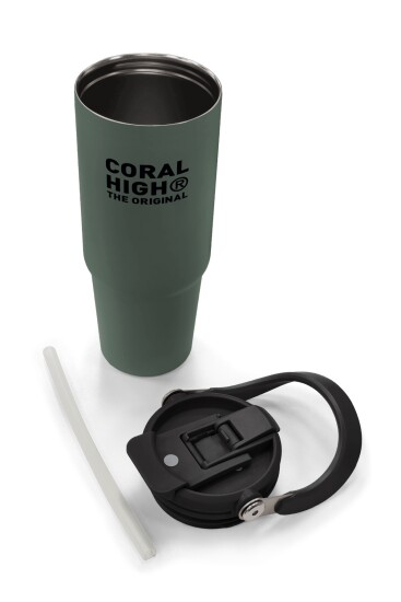 Coral High Haki Pipetli ve Direkt İçim Çelik Termos 900 ml 38758 - 8