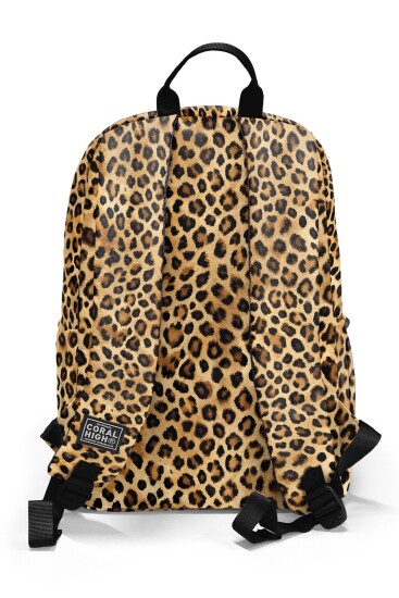 Coral High Kahverengi Leopar Desenli 3’lü Okul Çanta Seti SET0123681 - 4