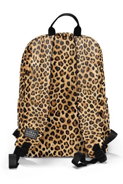 Coral High Kahverengi Leopar Desenli 3’lü Okul Çanta Seti SET0123681 - 4