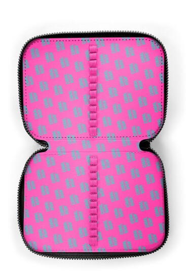 Coral High Kahverengi Leopar Desenli Çift Katlı Kalem Çanta 11147 - 6