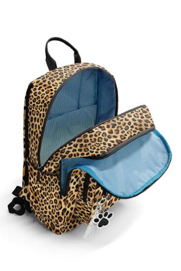 Coral High Kahverengi Leopar Desenli Okul Sırt Çantası 23681 - 3