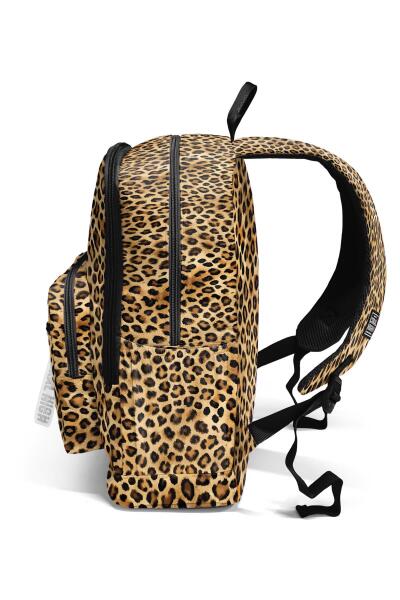Coral High Kahverengi Leopar Desenli Okul Sırt Çantası 23681 - 8