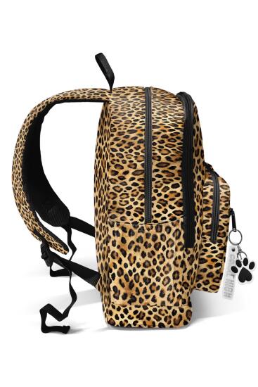 Coral High Kahverengi Leopar Desenli Okul Sırt Çantası 23681 - 5