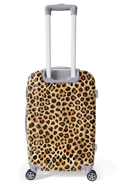 Coral High Kahverengi Leopar Desenli PC 3'lü Valiz Seti 16840 - 5