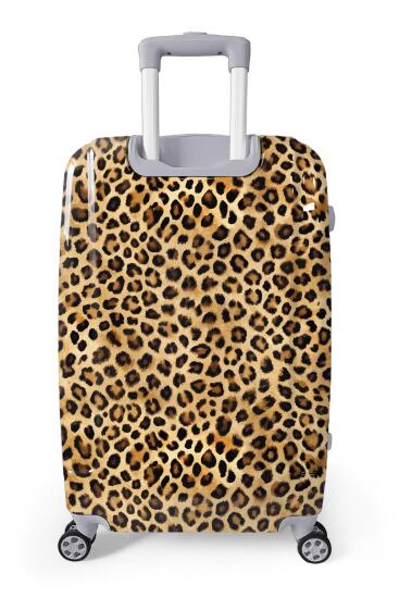 Coral High Kahverengi Leopar Desenli PC Büyük Boy Valiz (70cm) 16843 - 4