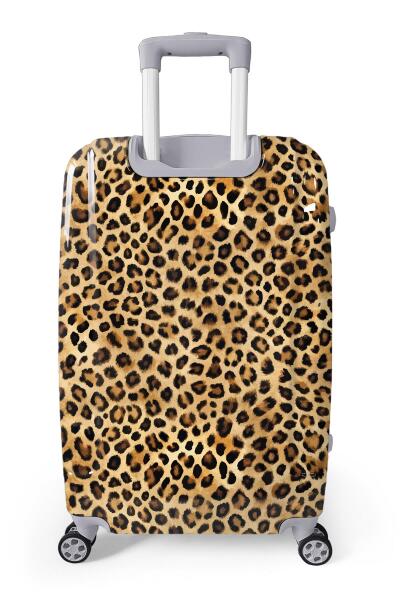 Coral High Kahverengi Leopar Desenli PC Büyük Boy Valiz (70cm) 16843 - 4