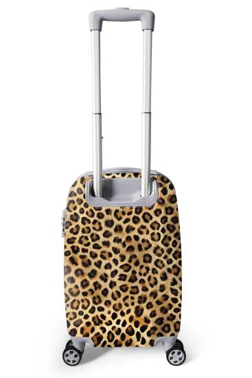 Coral High Kahverengi Leopar Desenli PC Kabin Boy Valiz (50cm) 16841 - 4