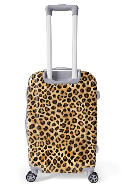 Coral High Kahverengi Leopar Desenli PC Orta Boy Valiz (60cm) 16842 - 4