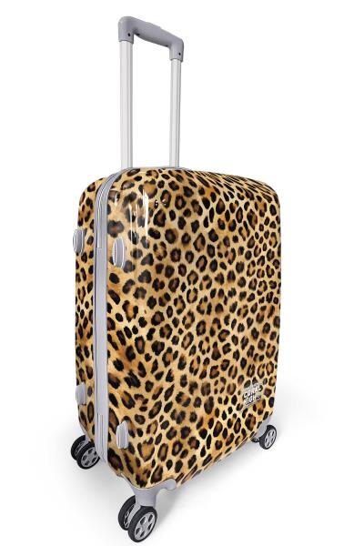 Coral High Kahverengi Leopar Desenli PC Orta Boy Valiz (60cm) 16842 - 6