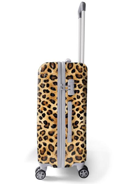 Coral High Kahverengi Leopar Desenli PC Orta Boy Valiz (60cm) 16842 - 5