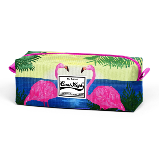 Coral High Pembe Flamingo Desenli Kalem Çantası 22374 - 2