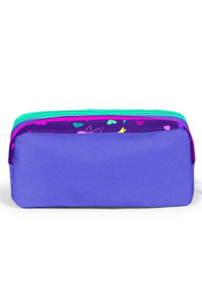 Coral High Kids Lavanta Mor Peri Desenli İki Bölmeli Kalem Çantası 22282 - 3